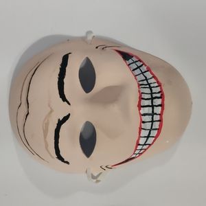 hand painted OOAK human like smiling horror creepy mask